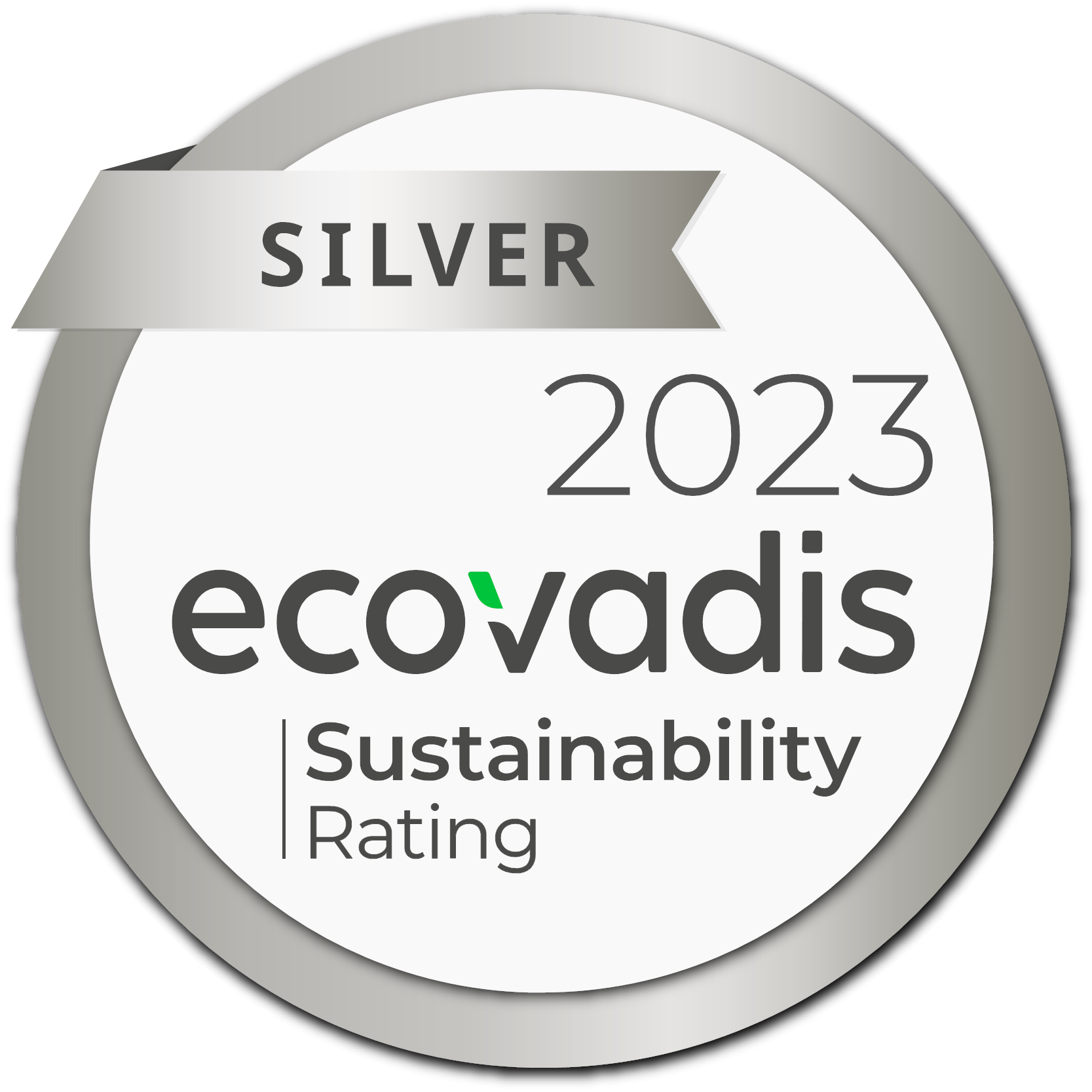 Logo ecovadis Silver Rating 2023